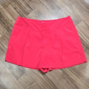 JLO Women's Pink Woven Pleated High Waisted Shorts WITH POCKETS SIZE 16